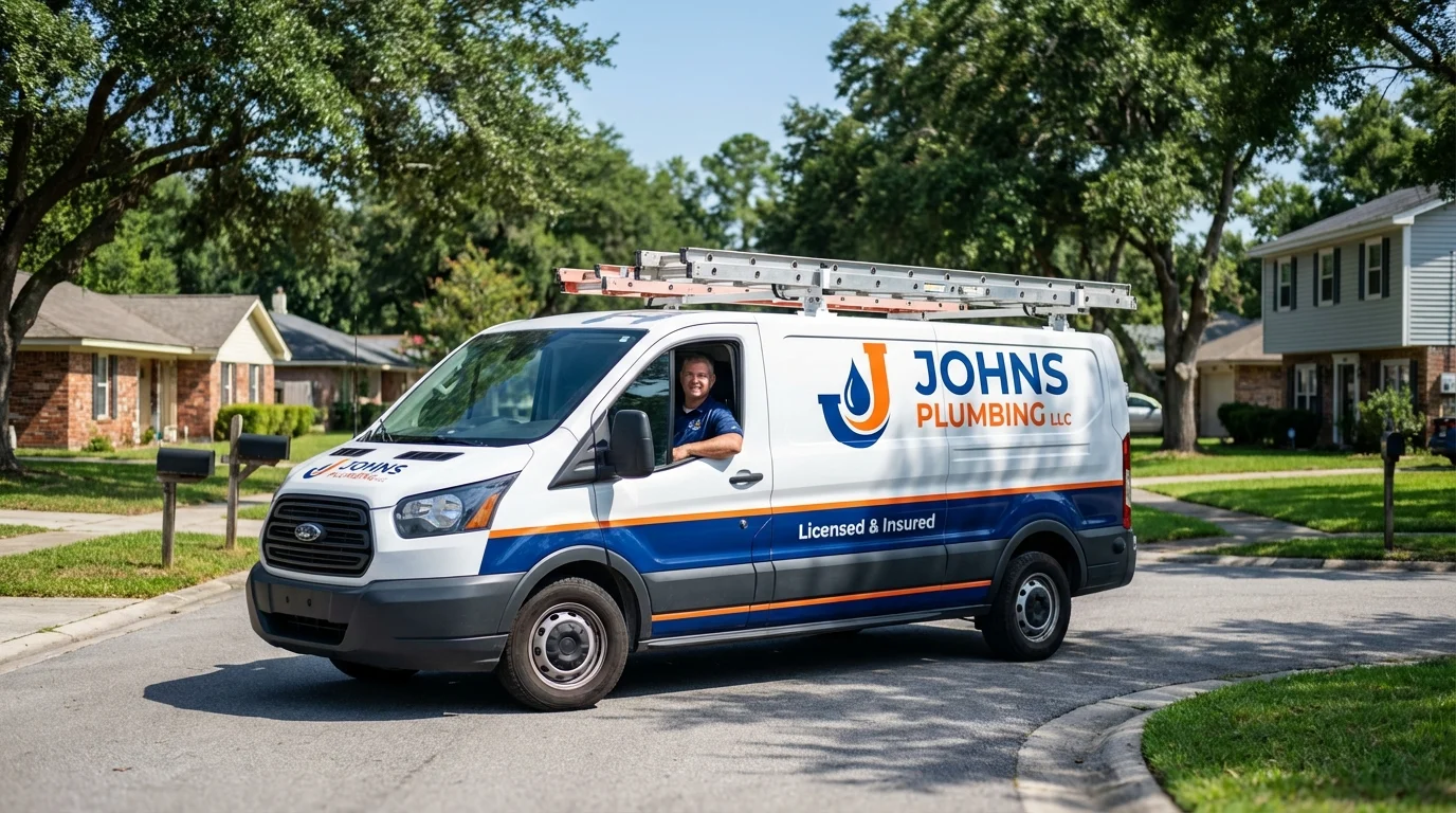 Johns Plumbing LLC service van in Port Edwards, WI